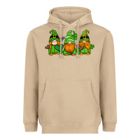 Mushroom st patricks day gnomes with western hearts and shamrocks Heavyweight Hoodie - Artiststas
