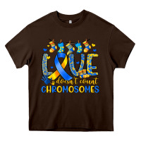 Chocolate Brown love doesn t count chromosomes Heavy Core Tee - Artiststas