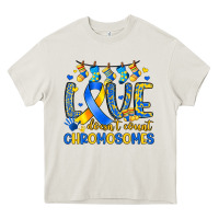 Cream love doesn t count chromosomes Heavy Core Tee - Artiststas
