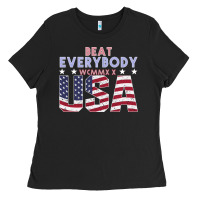 Usa Beat Everybody Ladies Tee | Teevron