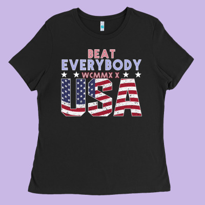 Usa Beat Everybody Ladies Tee Designed By Bettercallsaul