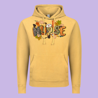 Fall Nurse Vintage Hoodie Designed By Cowgirlartshop