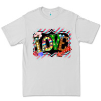 Dove Grey love frame digital valentines day Premium Tee - Bettercallsaul