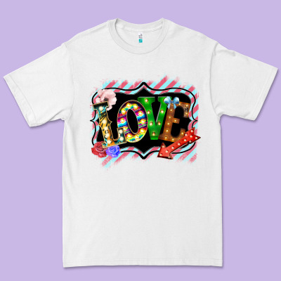 Love Frame Digital Valentines Day Premium Tee Designed By Bettercallsaul