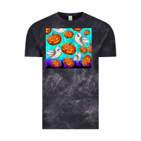 Cloud Black halloween pumpkins with ghosts Vintage Tee - TumblerDesignByShophia