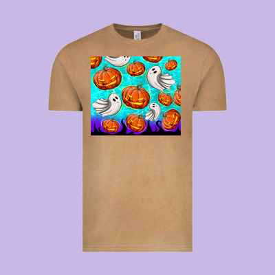 Halloween Pumpkins With Ghosts Vintage Tee Designed By Tumblerdesignbyshophia