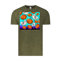 Vintage Olive halloween pumpkins with ghosts Vintage Tee - TumblerDesignByShophia