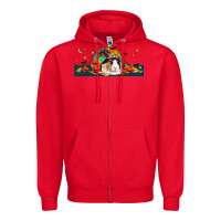 Red Halloween Guinea Pig Zipper Hoodie - LillyAllenDesigns
