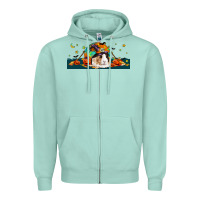 Seafoam Halloween Guinea Pig Zipper Hoodie - LillyAllenDesigns
