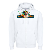 White Halloween Guinea Pig Zipper Hoodie - LillyAllenDesigns