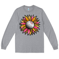 Heather Grey Volleyball Sunflower Long Sleeve Tee - Jasminsmagicworld