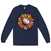 Navy Volleyball Sunflower Long Sleeve Tee - Jasminsmagicworld