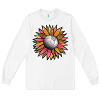 White Volleyball Sunflower Long Sleeve Tee - Jasminsmagicworld