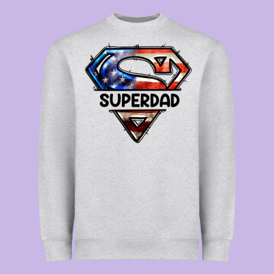 American Super Dad Heavyweight Sweatshirt Designed By Lillyallendesigns