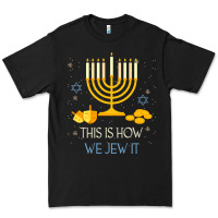 Black this is how we jew it funny jewish ugly hanukkah christmas Premium Tee - minhPixels