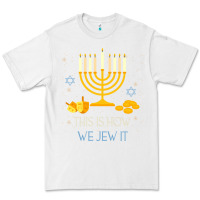 White this is how we jew it funny jewish ugly hanukkah christmas Premium Tee - minhPixels