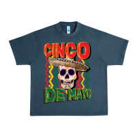 Midnight Navy cinco de mayo with skull Urban Heavy Tee - CowGirlArtShop