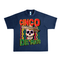 Navy cinco de mayo with skull Urban Heavy Tee - CowGirlArtShop