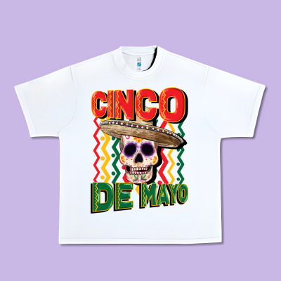 Cinco De Mayo With Skull Urban Heavy Tee Designed By Cowgirlartshop