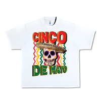 White cinco de mayo with skull Urban Heavy Tee - CowGirlArtShop