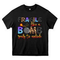 Black fragile like a bomb ready to explode Heavy Core Tee - Artiststas
