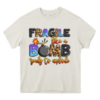 Cream fragile like a bomb ready to explode Heavy Core Tee - Artiststas