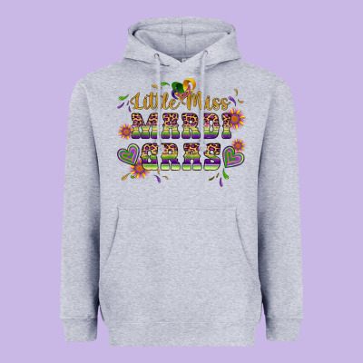 Little Miss Mardi Gras Heavyweight Hoodie Designed By Artiststas
