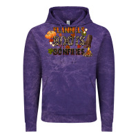 Cloud Purple flannels boots and bonfires Vintage Hoodie - CowGirlArtShop