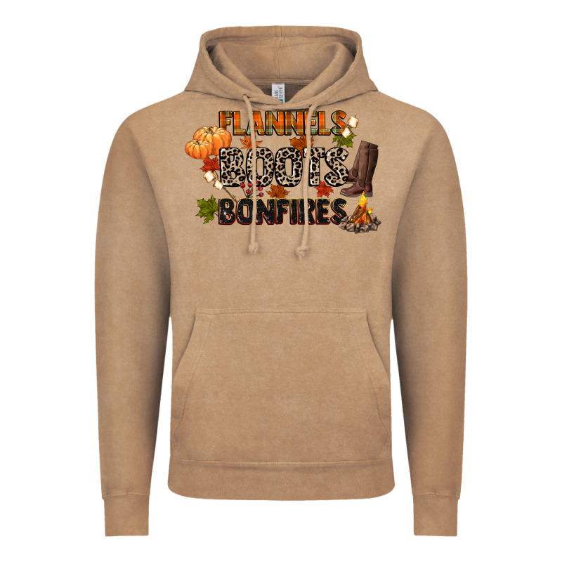 Flannels Boots And Bonfires Vintage Hoodie by CowGirlArtShop | Teevron