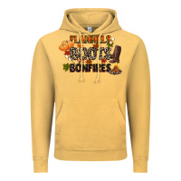 Vintage Mustard flannels boots and bonfires Vintage Hoodie - CowGirlArtShop