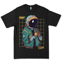 Black astronaut space travel retro aesthetic streetwear t shirt Premium Tee - minhPixels