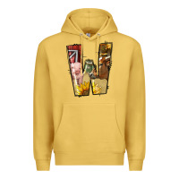 Antique Gold farm life alphabet lowercase letters w Premium Hoodie - BundleAndBundleShop