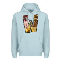 Blue Mist farm life alphabet lowercase letters w Premium Hoodie - BundleAndBundleShop