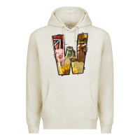 Oatmeal Heather farm life alphabet lowercase letters w Premium Hoodie - BundleAndBundleShop