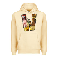 Pina Colada farm life alphabet lowercase letters w Premium Hoodie - BundleAndBundleShop