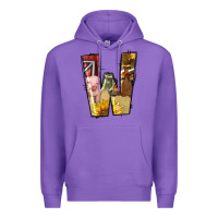 Purple farm life alphabet lowercase letters w Premium Hoodie - BundleAndBundleShop