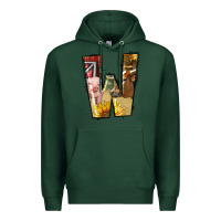 Sports Green farm life alphabet lowercase letters w Premium Hoodie - BundleAndBundleShop