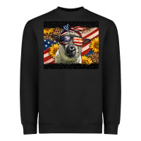 Black Western 4th Of July Sheep Heavyweight Sweatshirt - LillyAllenDesigns