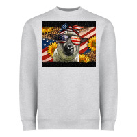 Heather Grey Western 4th Of July Sheep Heavyweight Sweatshirt - LillyAllenDesigns