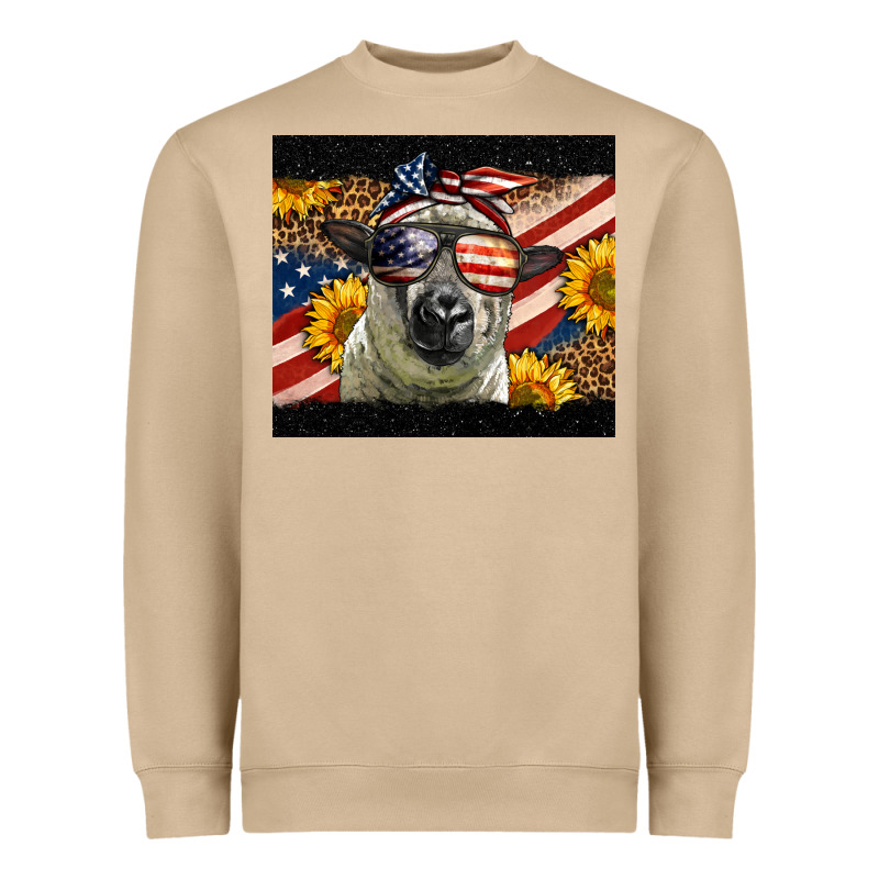 Western 4th Of July Sheep Heavyweight Sweatshirt by LillyAllenDesigns | Teevron