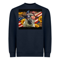 Navy Western 4th Of July Sheep Heavyweight Sweatshirt - LillyAllenDesigns