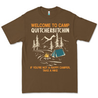 Cacao welcome to camp quitcherbitchin camping camp quitcherbitchin Premium Tee - minhPixels