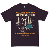 Plum welcome to camp quitcherbitchin camping camp quitcherbitchin Premium Tee - minhPixels