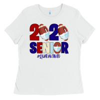 White Quarantined Senior 2020 American Football Ladies Tee - Bettercallsaul