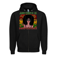 Black juneteenth is independence Zipper Hoodie - SublimationCraftShop