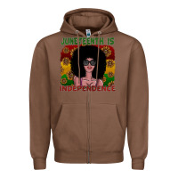 Chestnut juneteenth is independence Zipper Hoodie - SublimationCraftShop