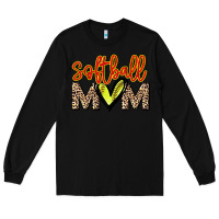 Black Softball mom Long Sleeve Tee - HowdyJamesFarm