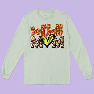 Softball Mom Long Sleeve Tee Designed By Howdyjamesfarm