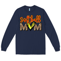 Navy Softball mom Long Sleeve Tee - HowdyJamesFarm