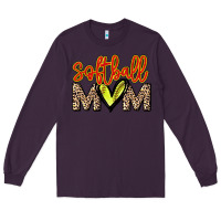 Plum Softball mom Long Sleeve Tee - HowdyJamesFarm